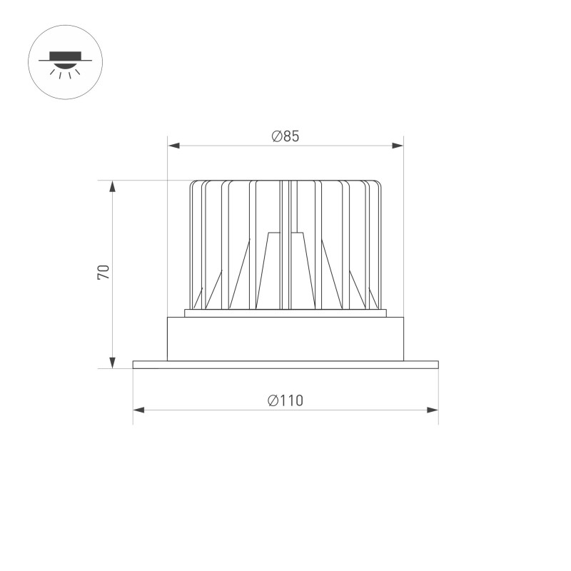 Встраиваемый светильник Arlight 036133 Встраиваемый светильник Arlight 036133 — изображение 2