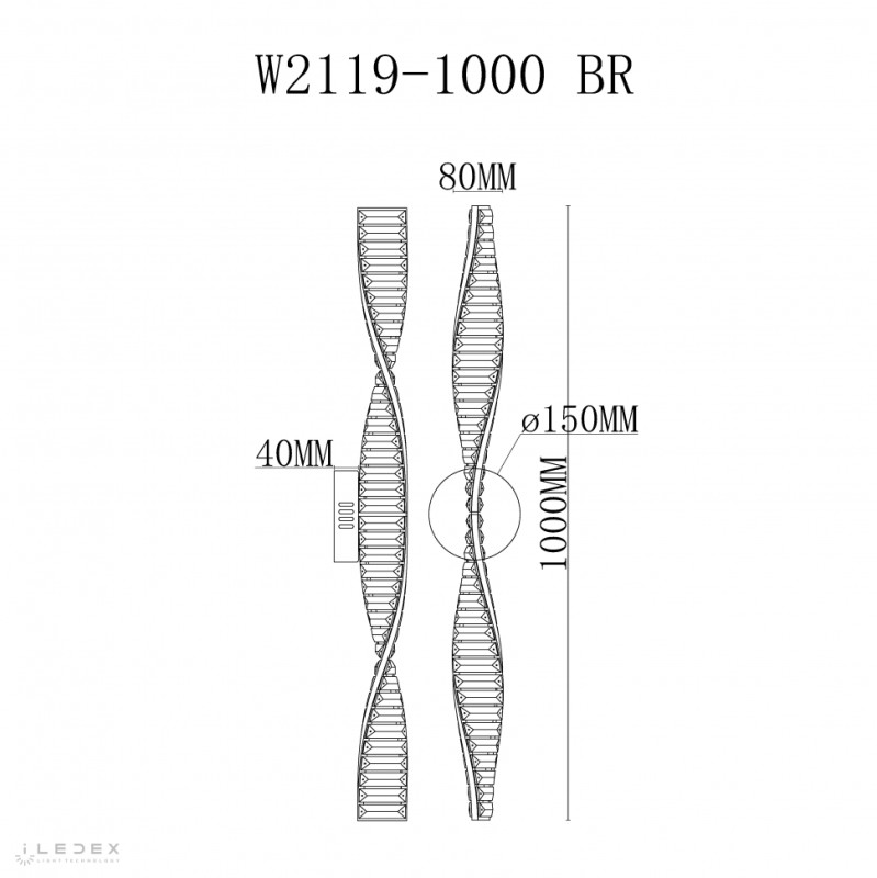 Бра iLedex W2119-1000 BR Бра iLedex W2119-1000 BR — изображение 2